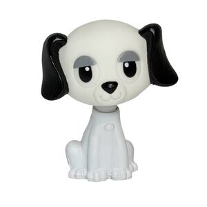1997 Mannix Puppy Surprise Dog Figure Black White Bobble Head Puppy Vintage 90s